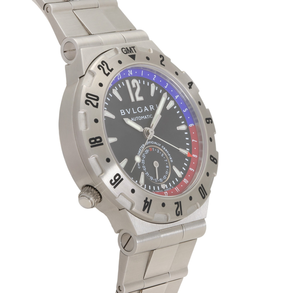 中古] ブルガリ ディアゴノ プロフェッショナル GMT GMT40SSD W077676