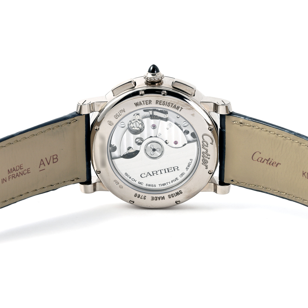新品] カルティエ ロトンド W1556239 ギョーシェ ブルー/シルバー 