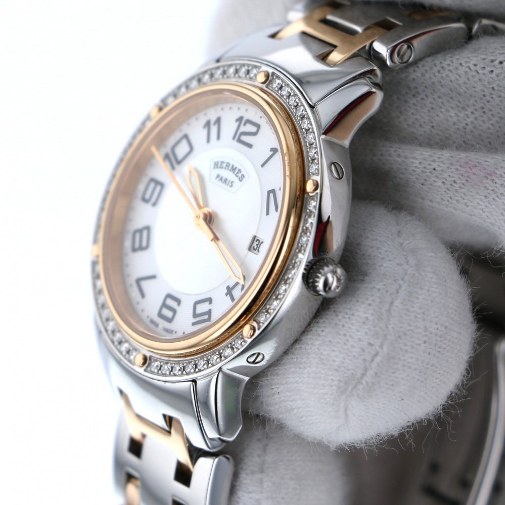 中古] エルメス クリッパー クリッパー ベゼルダイヤ CP1322 W182679