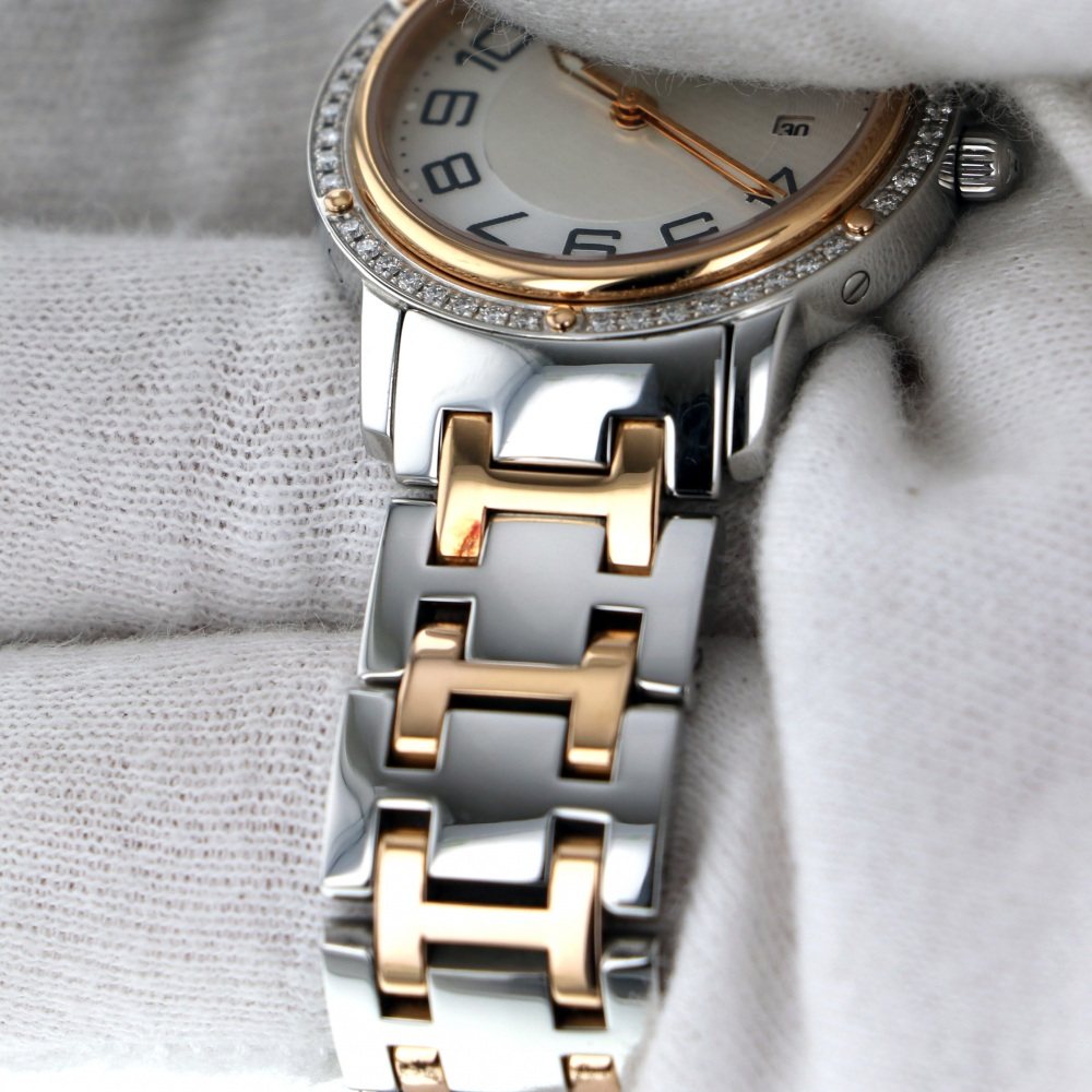 中古] エルメス クリッパー クリッパー ベゼルダイヤ CP1322 W182679