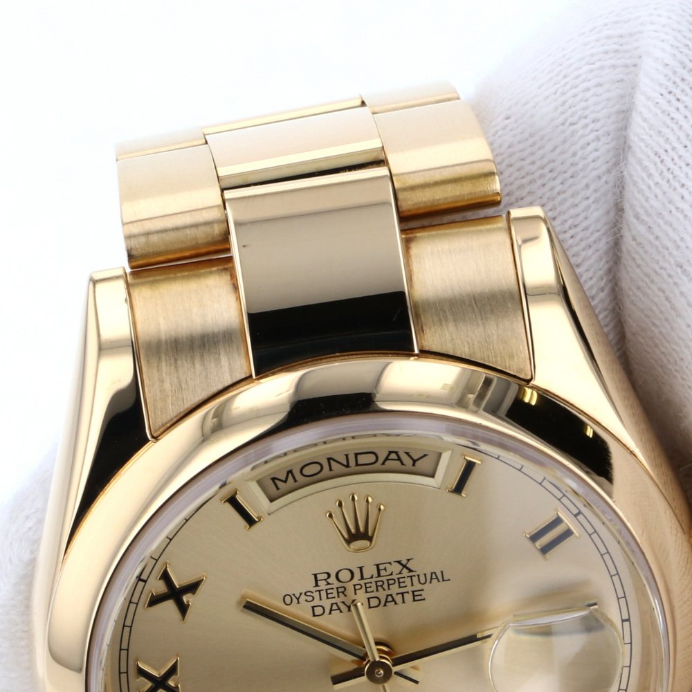 ロレックス デイデイト 118208.CPRMOシャンパン/ローマ イエロー