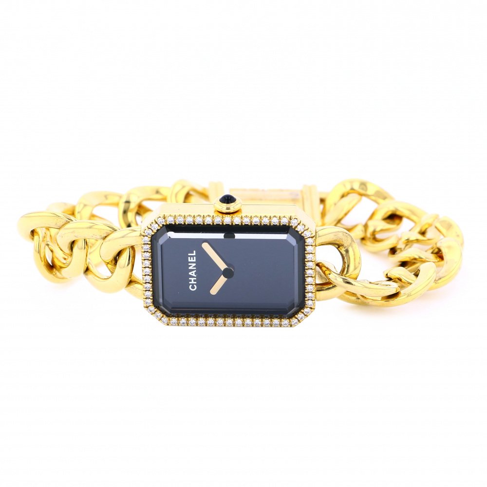 新品] シャネル プルミエール H3259ブラック K18イエローゴールド