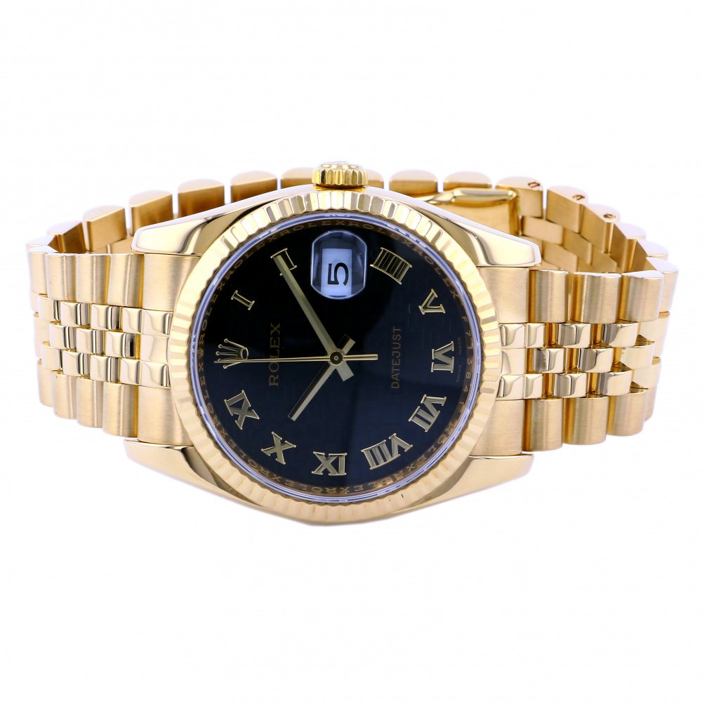 ロレックス　18k イエローゴールド　デイトジャスト　2コマ ロレックス デイトジャスト 116238.BKCPRMJ コンピューター ブラック