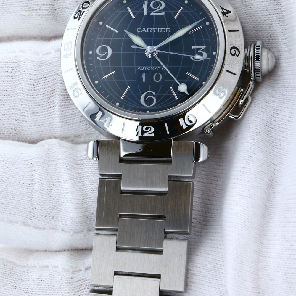 カルティエ CARTIER パシャC 腕時計 時計 ステンレススチール ボーイズ ブラック系 W31043M7 【中古】 カルティエ パシャC クロノグラフ W31048M7 シルバー/ブラック メンズ