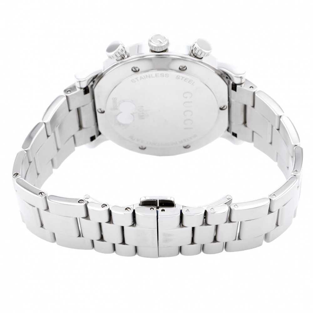 新品] グッチ G-クロノ YA101339ホワイト ステンレス クロノグラフ  