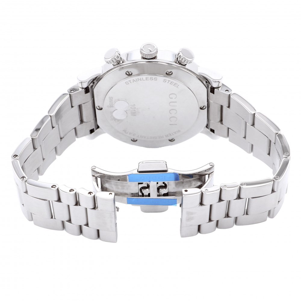 New] Gucci G-Chrono YA101339white stainless Chronograph | Yukizaki