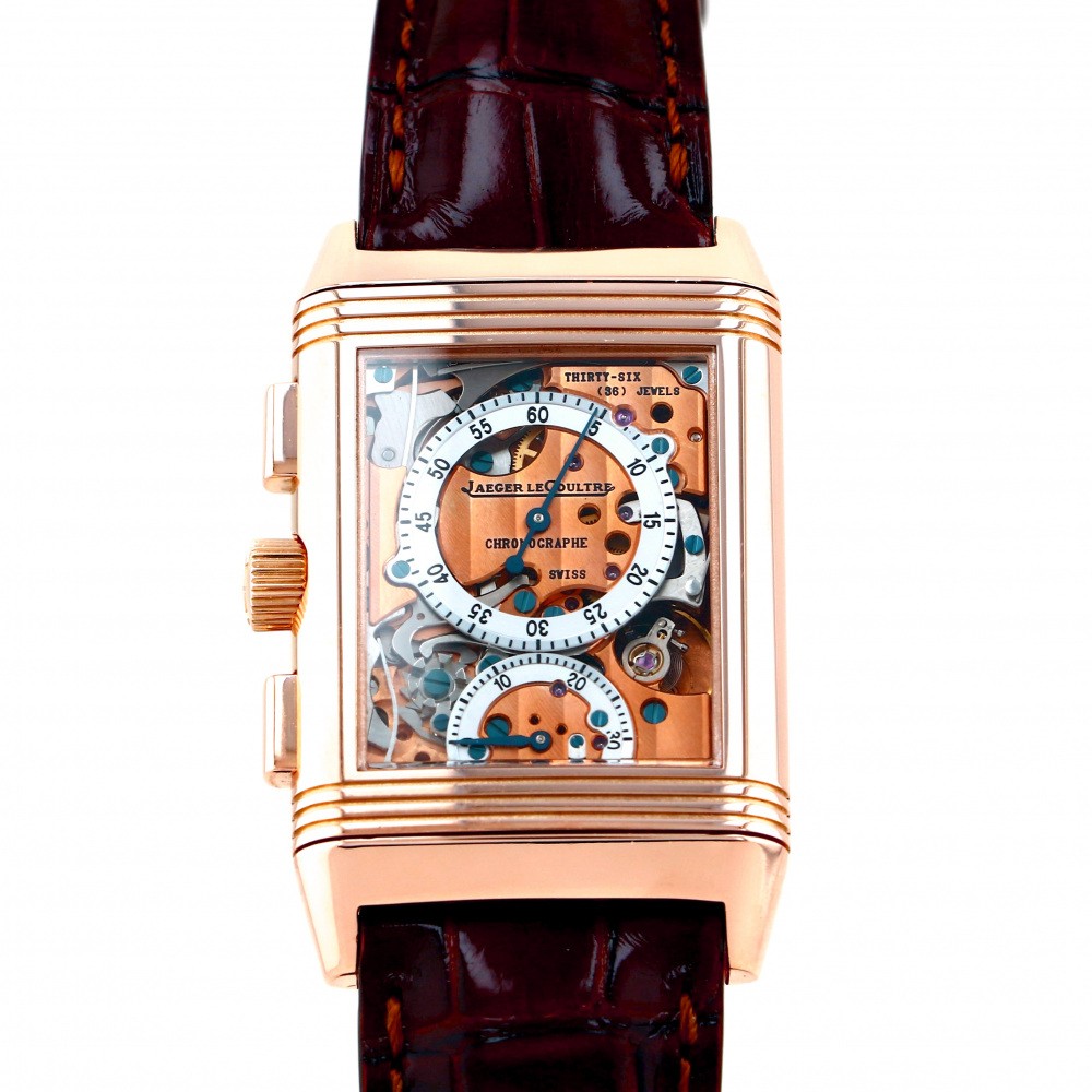 アルベール・ルブール、海外版超希少レゾネ、新品額付 中古] ジャガー・ルクルト レベルソ クロノグラフ 世界限定500本