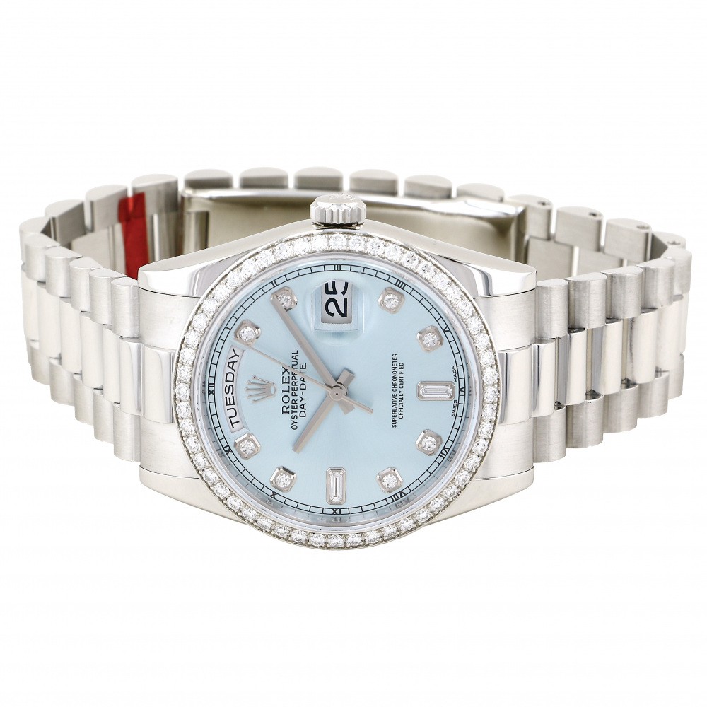 ロレックス デイデイト 118346A.IBLPRアイスブルー ダイヤモンド