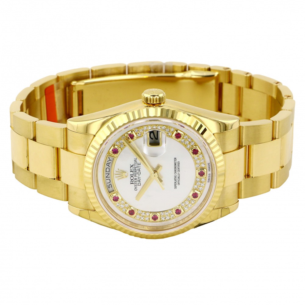 ロレックス デイデイト 118238MR.WHSHMD10PRO シェル ホワイト ルビー