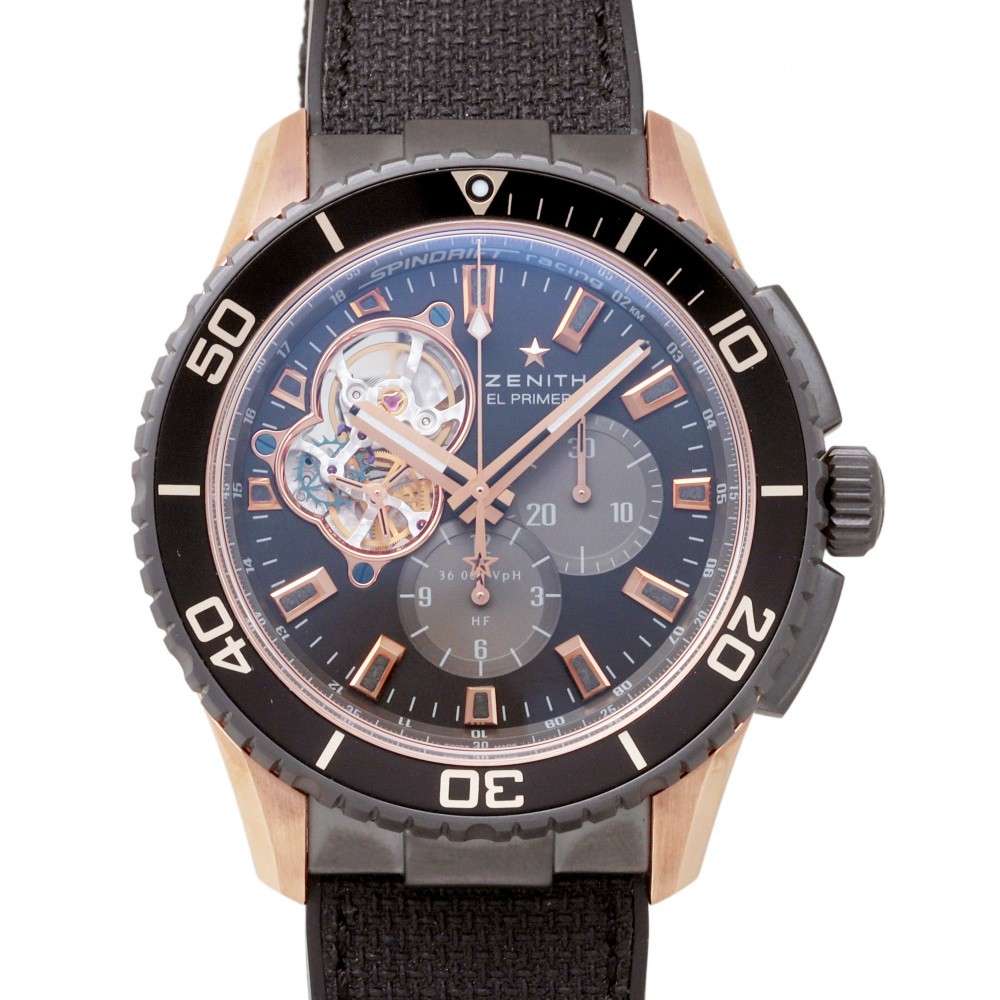 新品] ゼニス クロノマスター 862060406121R573 スケルトン ブラック