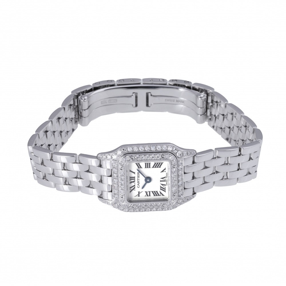 中古] カルティエ パンテール ミニパンテール ベゼル2重ダイヤ