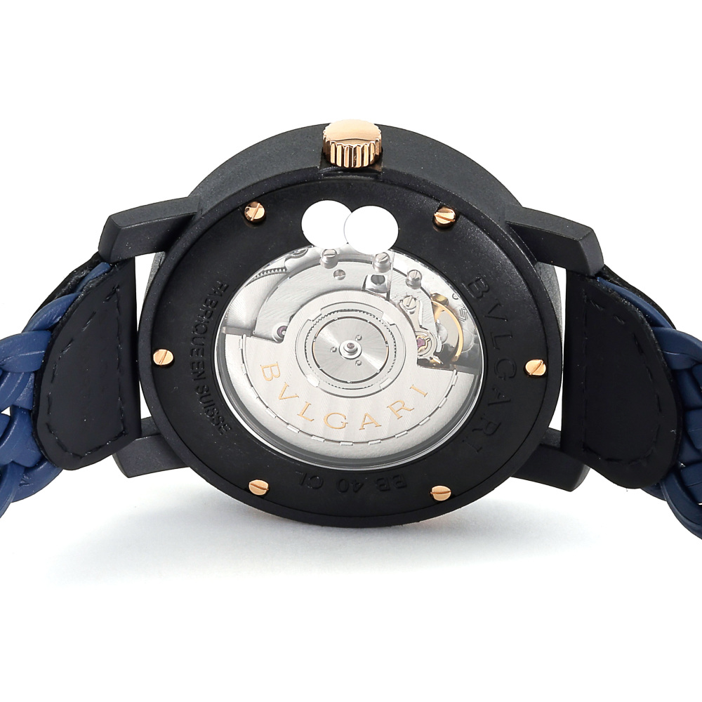 新品] ブルガリ ブルガリブルガリ BBP40C3CGLDブルー カーボン デイト  