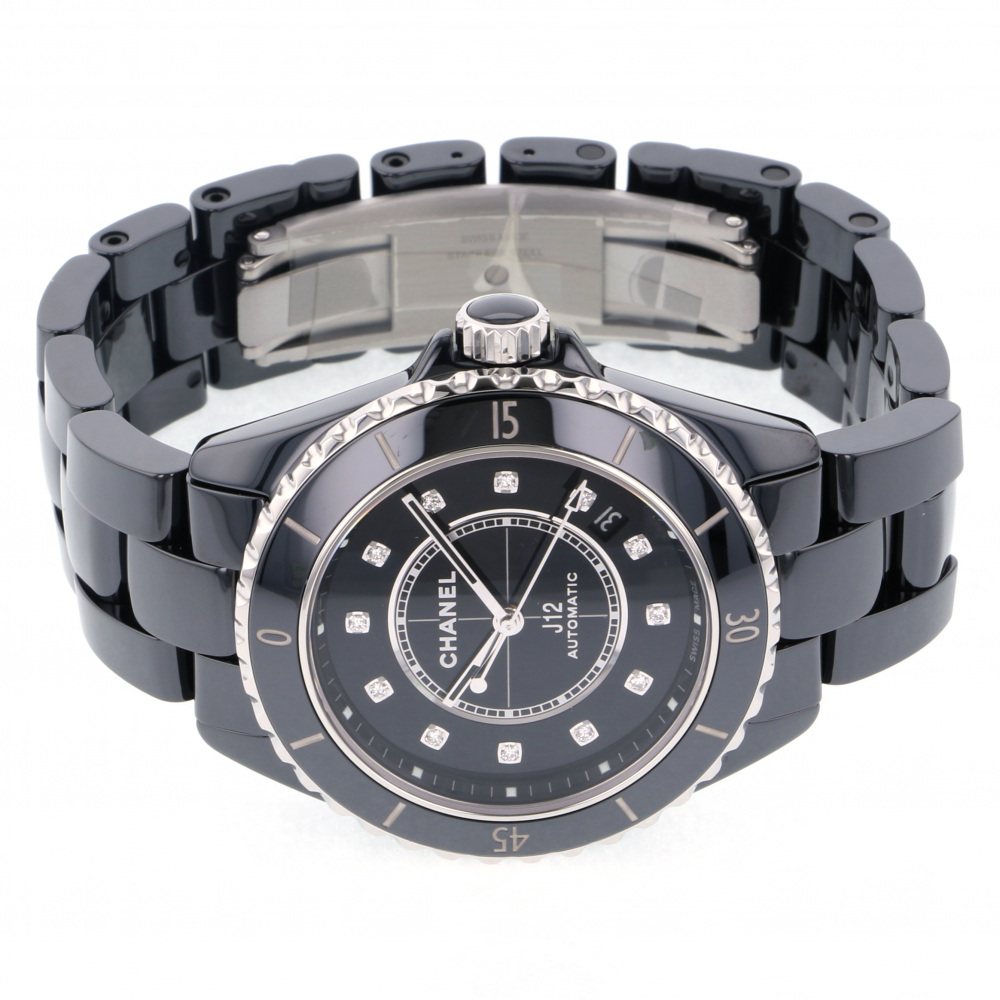 新品] シャネル J12 H5702ブラック ダイヤモンド セラミック デイト
