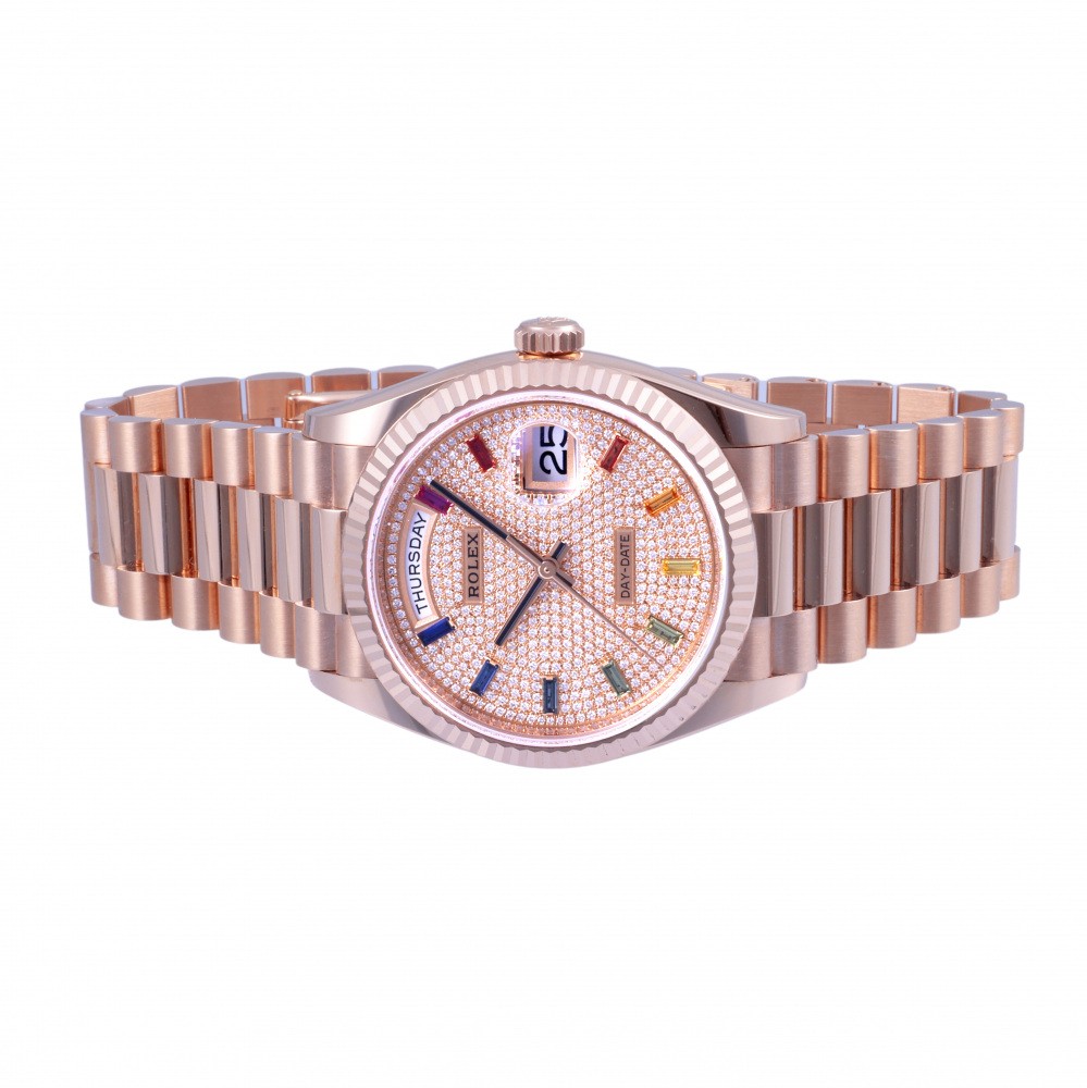 ロレックス デイデイト 128235A.RBFD10PSPR 全面ダイヤ ダイヤ/ピンク
