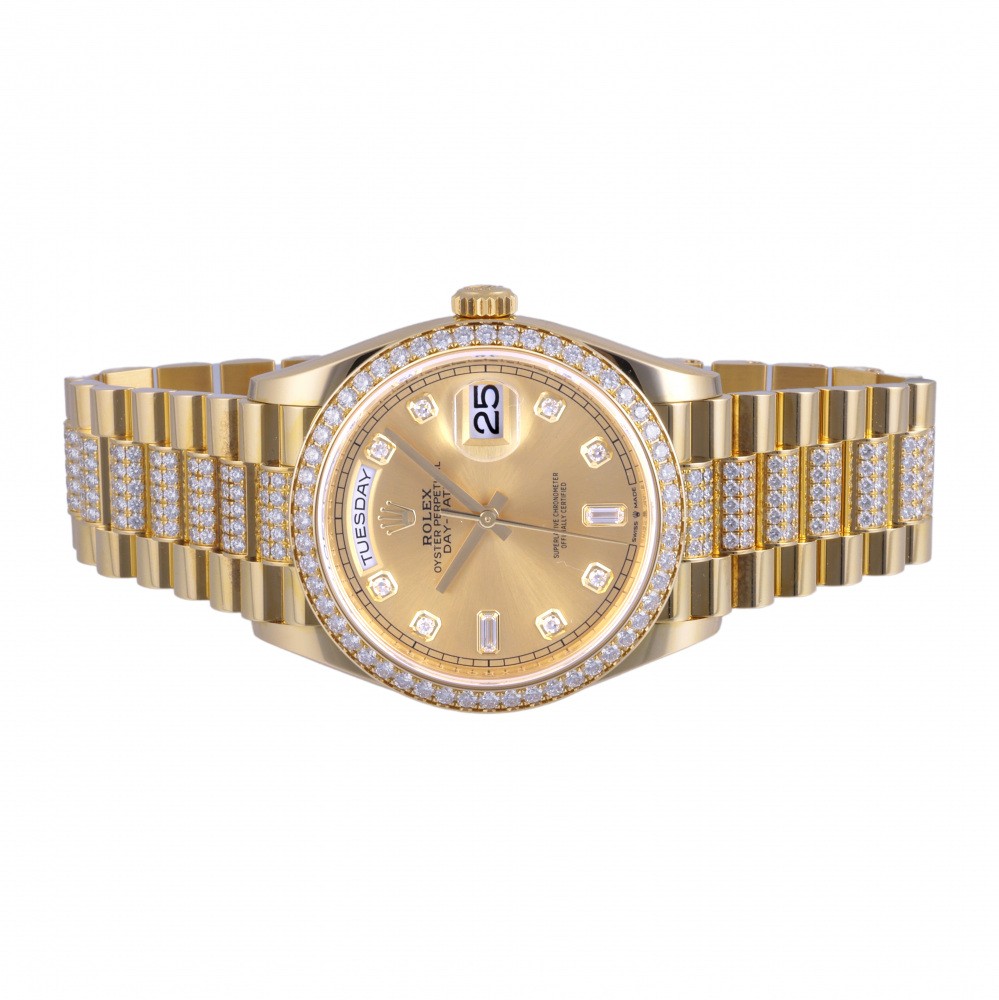 ロレックス デイデイト 128348RBR.CP8PD2PBPRCDシャンパン/8PD/2PB