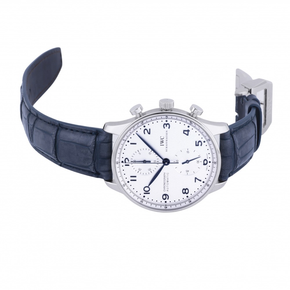 IWC ポルトギーゼ クロノグラフ IW371446 青針 メンズ