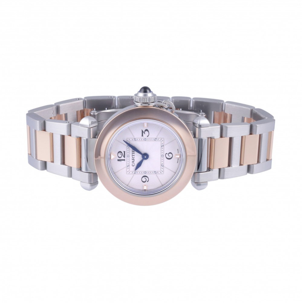 新品] カルティエ パシャ W2PA0007 ギョーシェ ホワイト ピンク