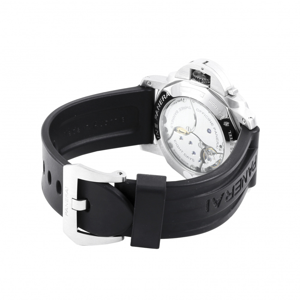 中古] パネライ ルミノール 8デイズ GMT 替えベルト 黒ラバー PAM00233 