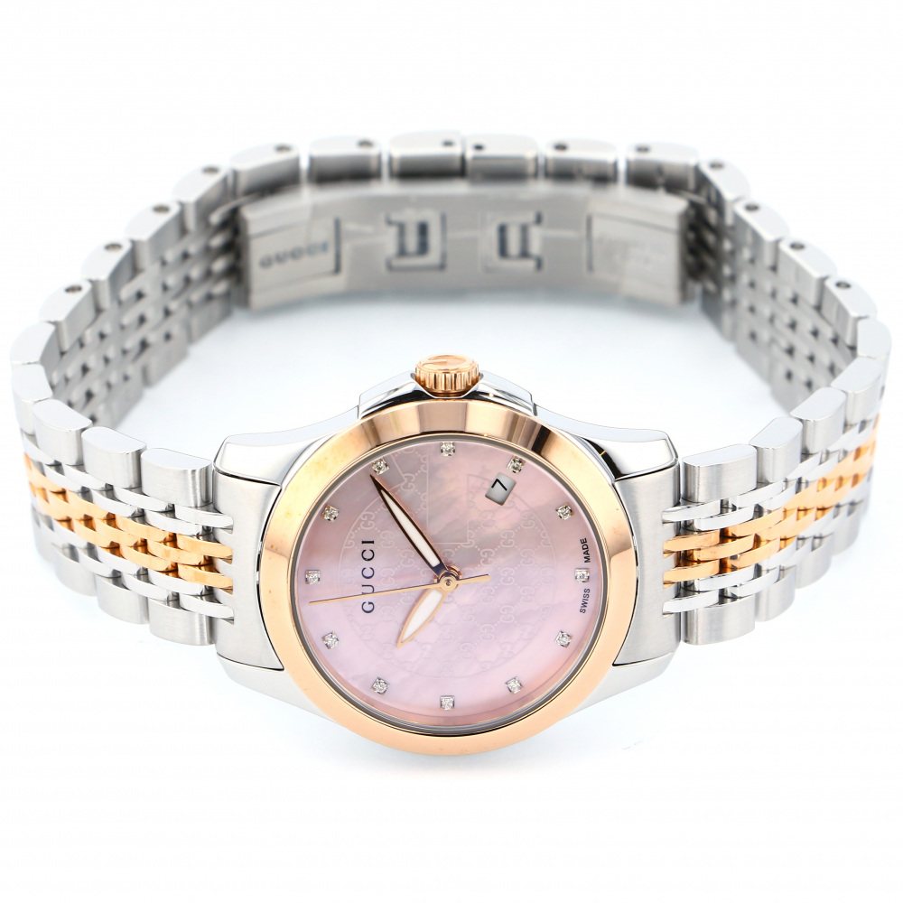 新品] グッチ Gタイムレス YA126538 シェル ピンク ダイヤモンド