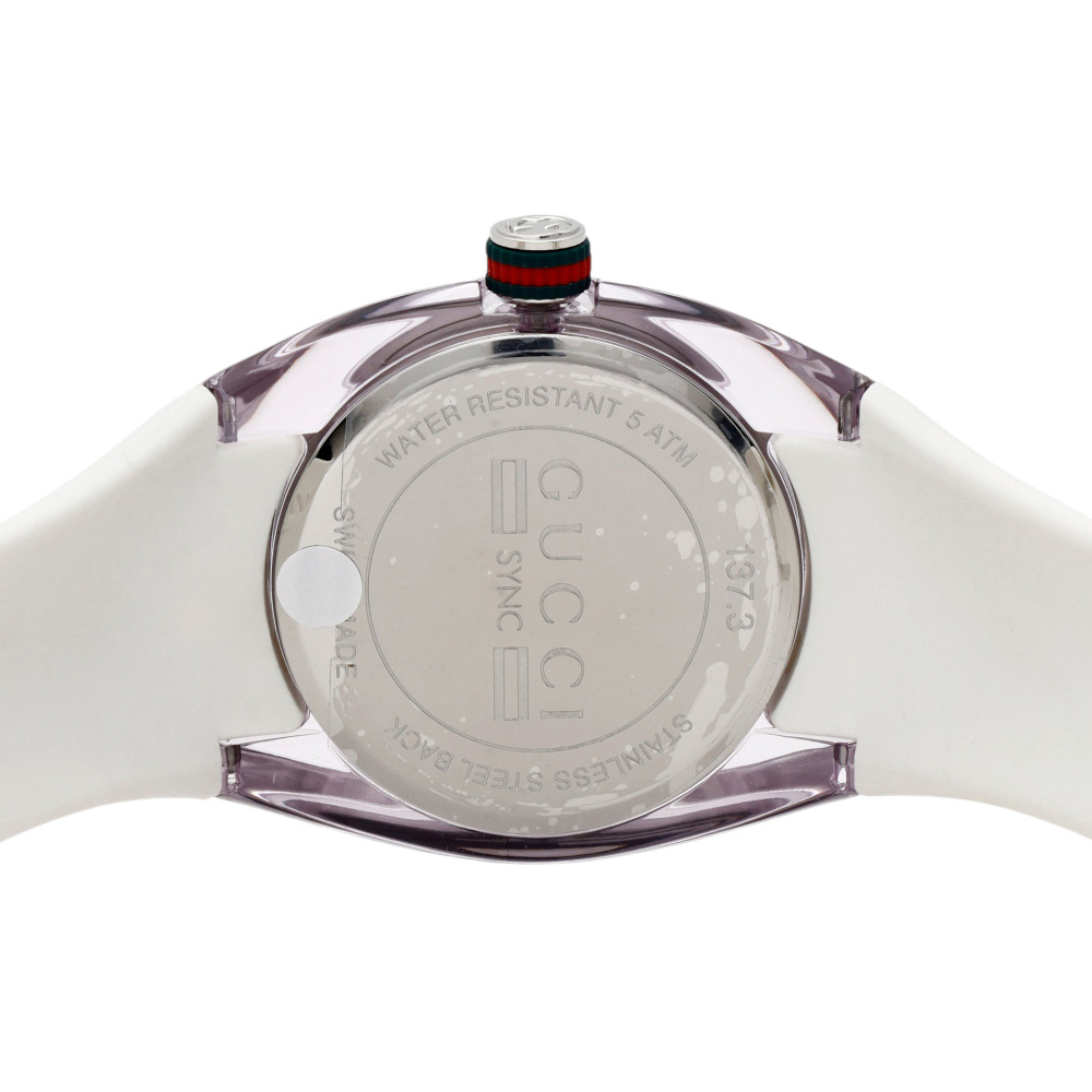 新品] グッチ シンク YA137302シルバー プラスチック デイト表示