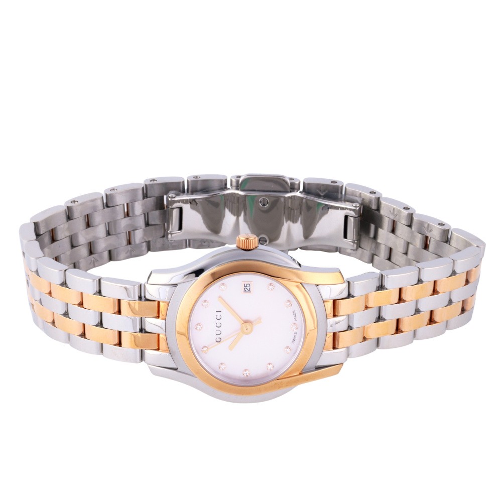 新品] グッチ Gクラス YA055536 シェル ピンク ダイヤモンド