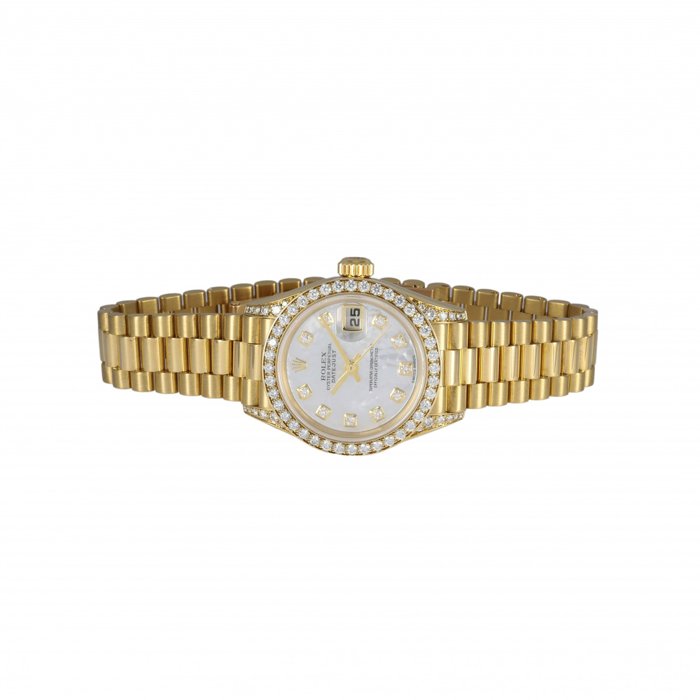 ロレックス デイトジャスト 79158NG.WH シェル ホワイト ダイヤモンド