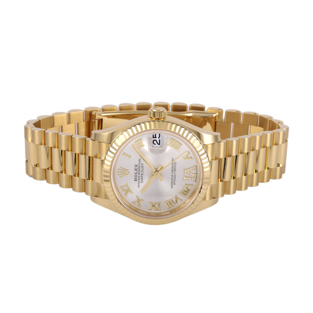 デイトジャスト　28mm シルバー×ゴールド ロレックス デイトジャスト 278278.SVRMVIDPRシルバー/（VIダイヤ