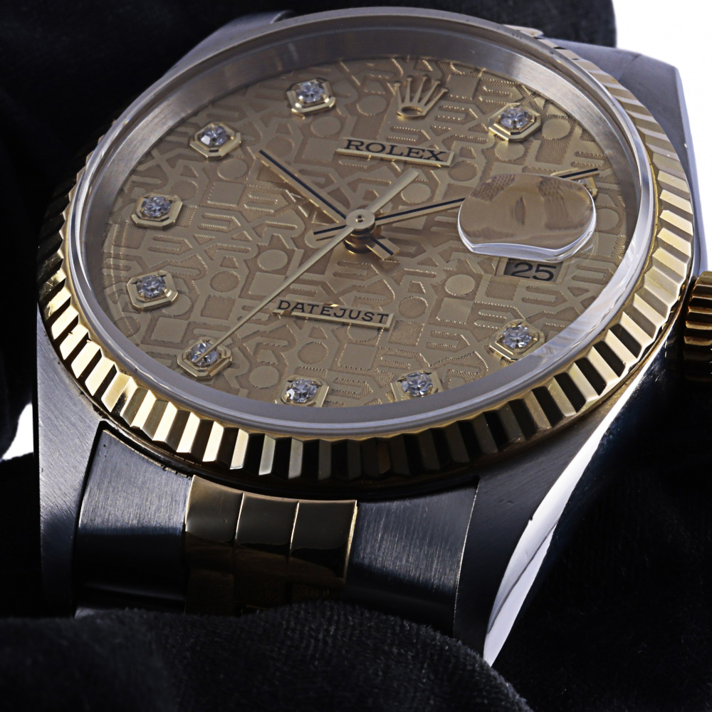 ロレックス デイトジャスト 16233G.CPCP コンピューター シャンパン