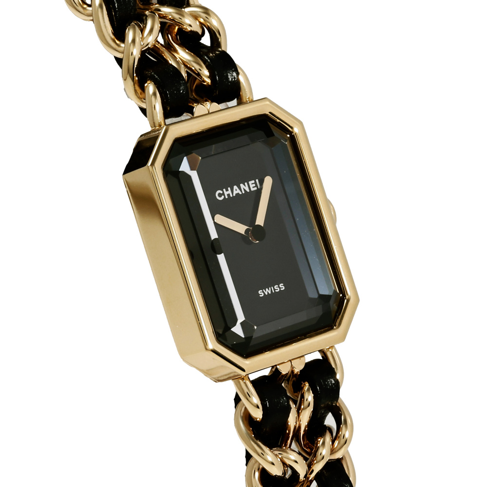 新品] シャネル プルミエール H6951ブラック ステンレス（イエロー