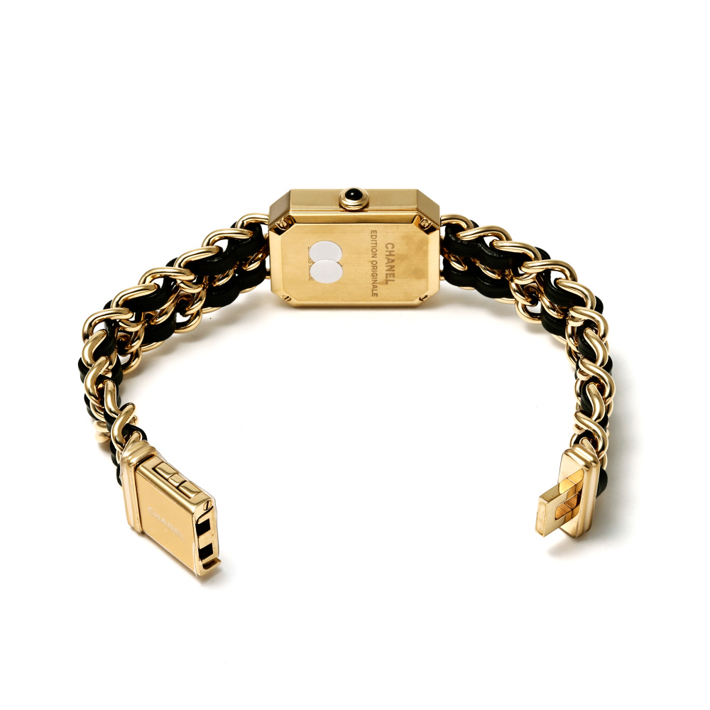 新品] シャネル プルミエール H6951ブラック ステンレス（イエロー