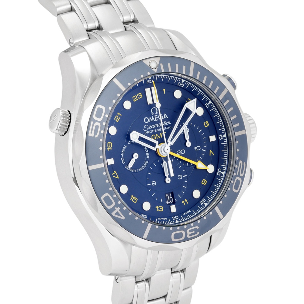 新品] オメガ シーマスター 21230445203001ブルー ステンレス GMT機能