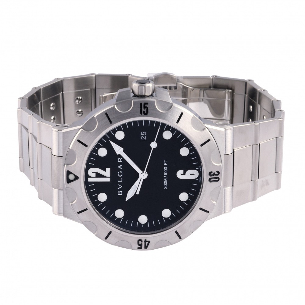 #*1様 ブルガリ　ディアゴノ腕時計 新品] ブルガリ ディアゴノ DP41BSSSDブラック ステンレス デイト表示