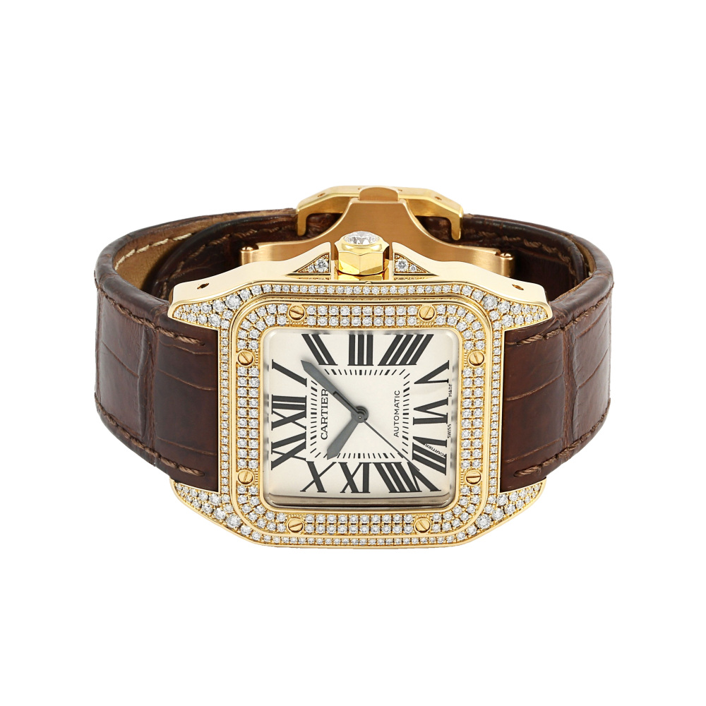 カルティエ！古いサントスのコマ3つ！幅13mm位 ステンレス＋YG