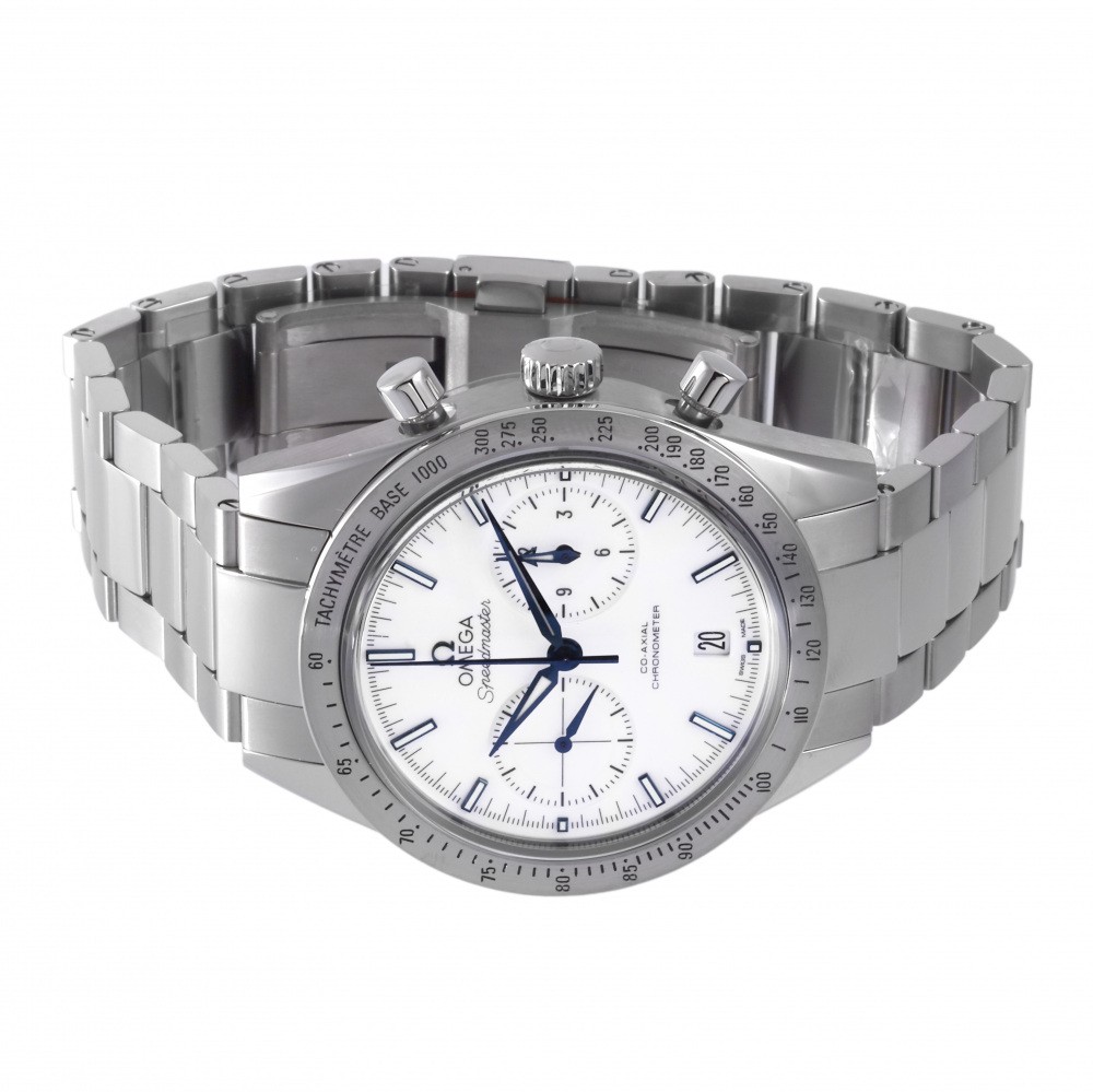 新品] オメガ スピードマスター 33190425104001ホワイト チタン クロノ