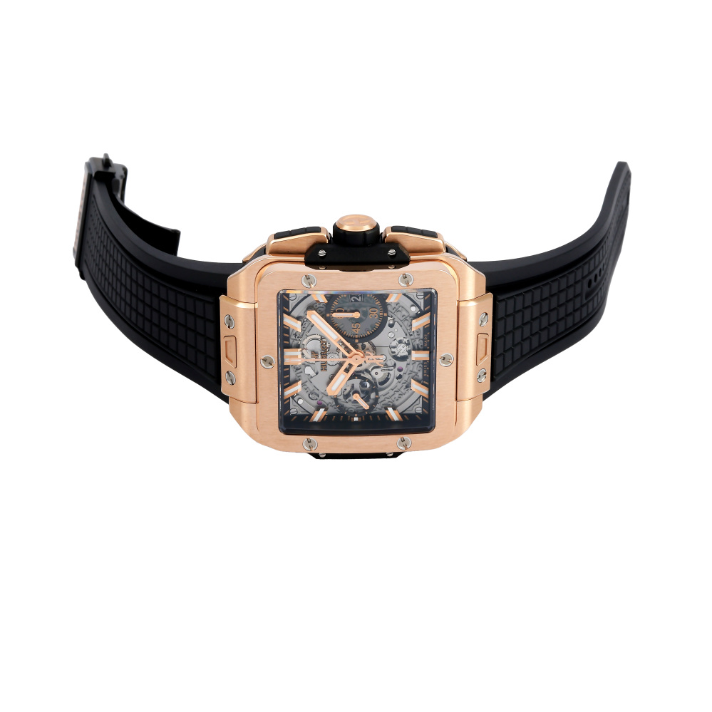 新品] ウブロ スクエア・バンウニコ 821OX0180RX スケルトン シルバー