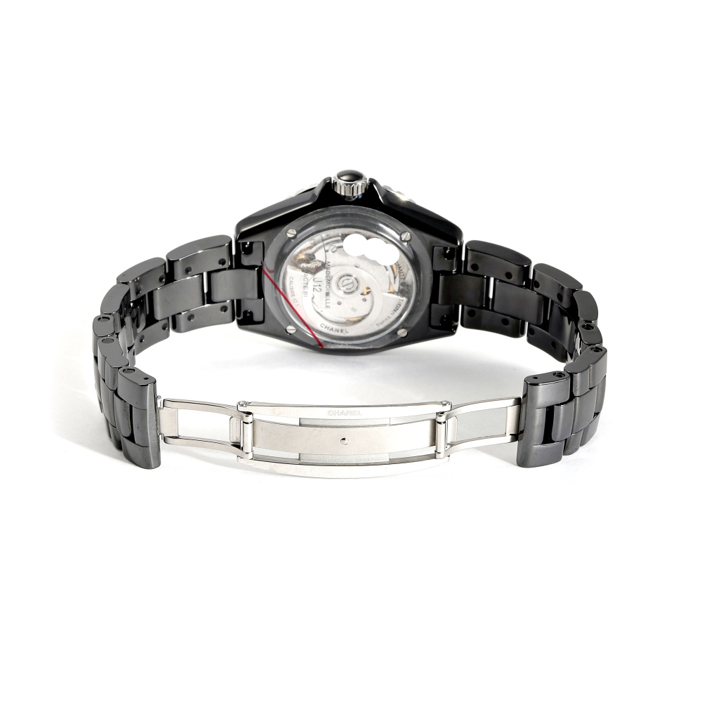新品] シャネル J12 H7609ブラック セラミック 逆回転防止ベゼル