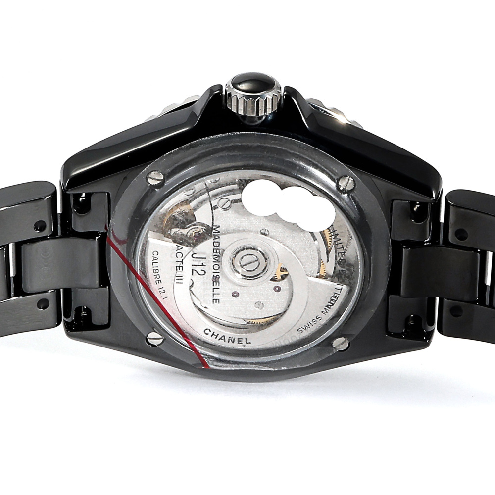 新品] シャネル J12 H7609ブラック セラミック 逆回転防止ベゼル