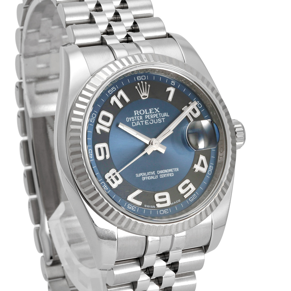 ロレックス デイトジャスト 116234.BLBKARJブルー/ブラック/アラビア
