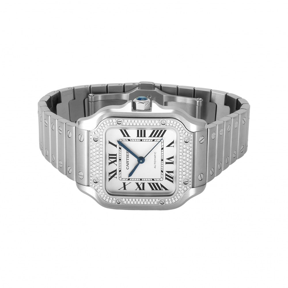 新品] カルティエ サントス W4SA0005 サンレイ ホワイト ステンレス