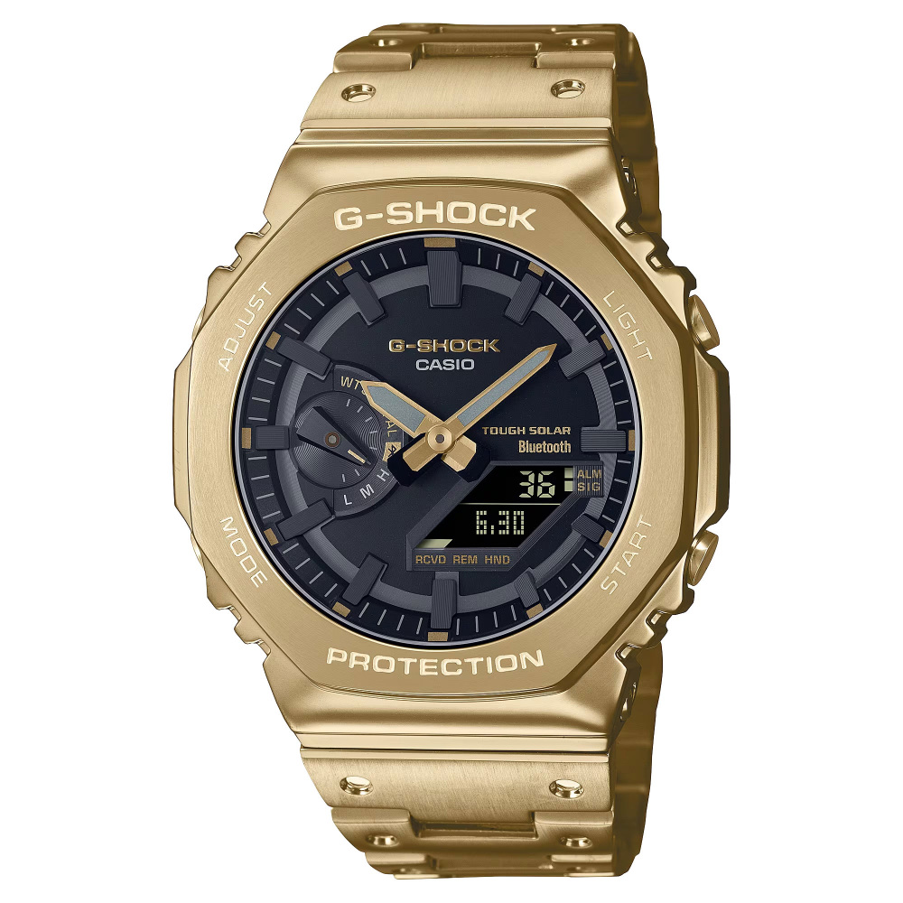 新品] カシオ Gショック GMB2100GD9AJFブラック ステンレス（イエロー