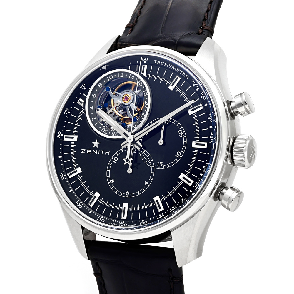 新品] ゼニス エル・プリメロ 032280403521C714ブラック ステンレス