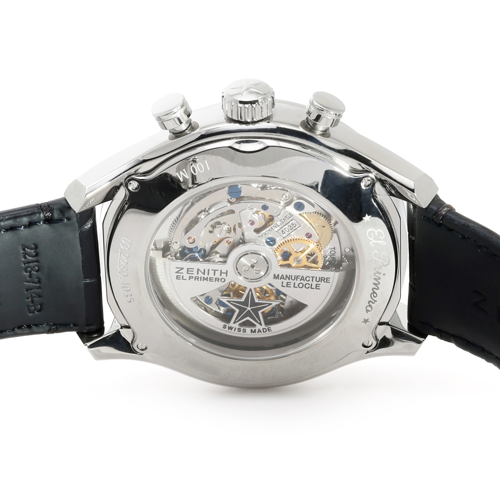 New] Zenith El Primero 032280403521C714black stainless Tourbillon