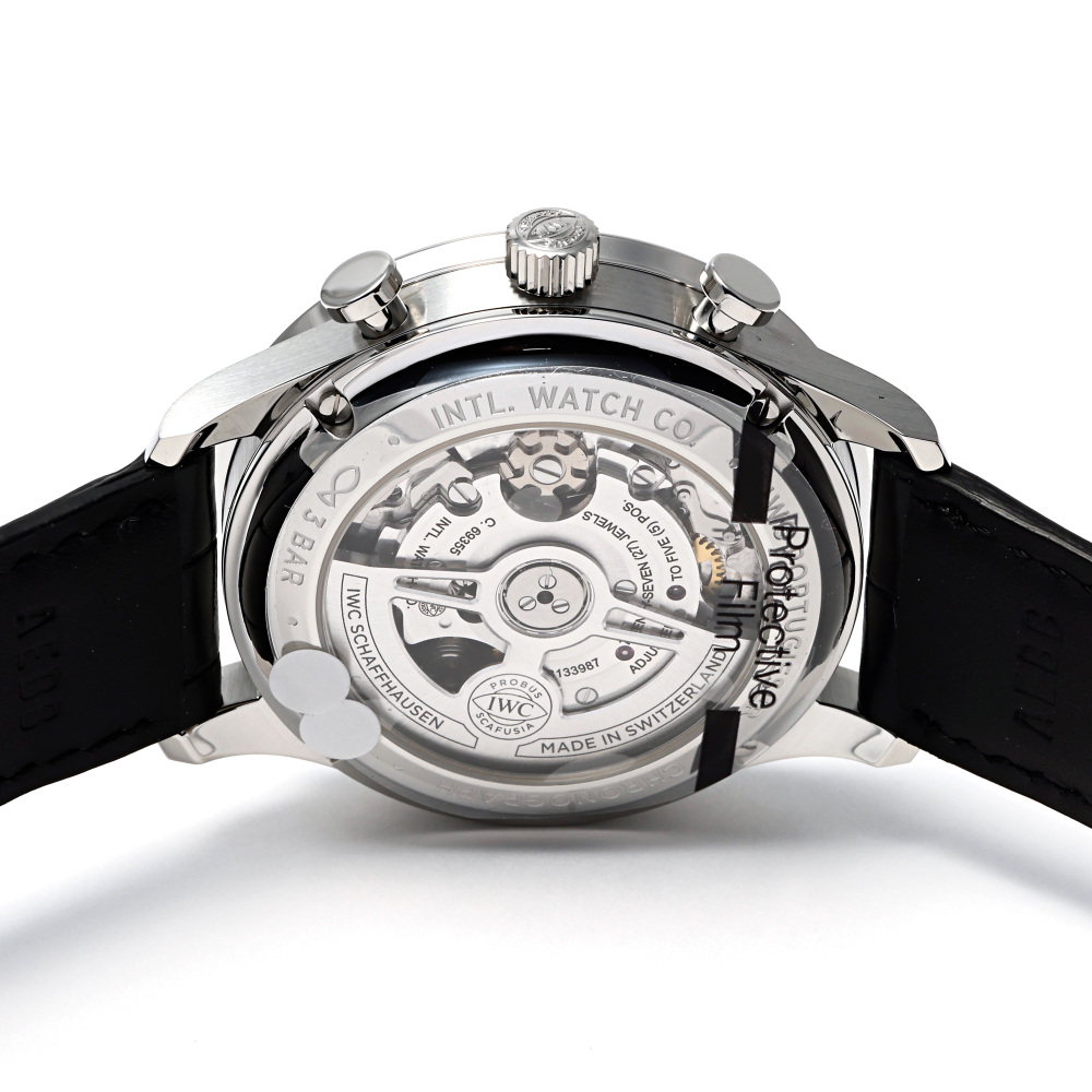 新品] IWC ポルトギーゼ IW371606ブルー ステンレス クロノグラフ