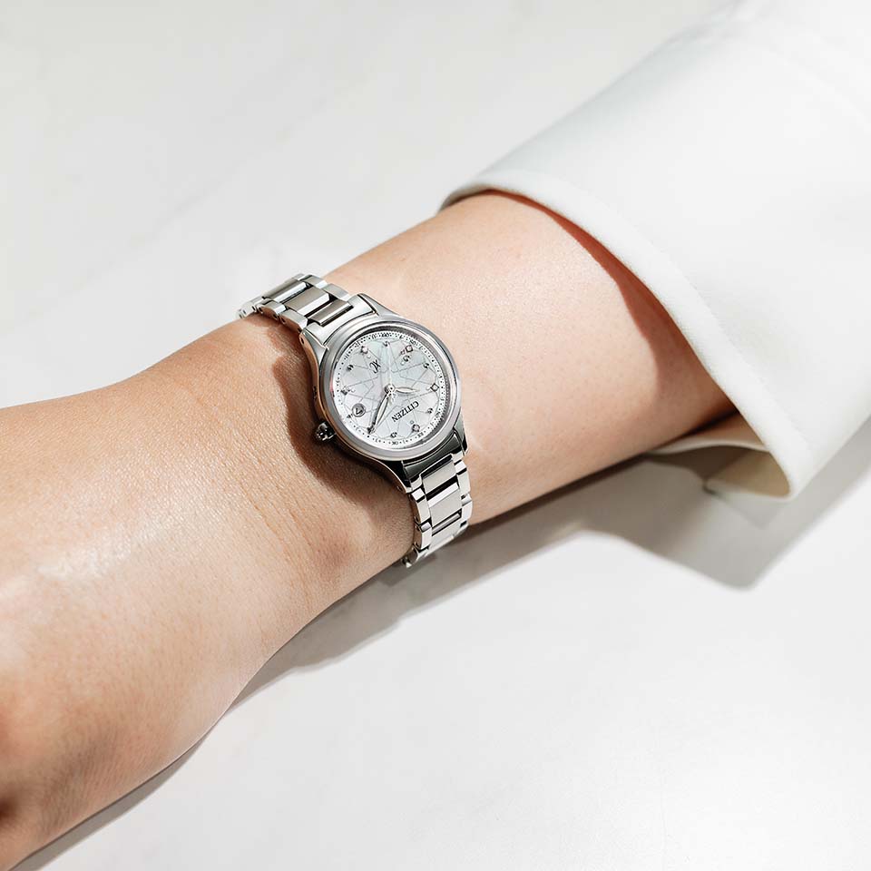 新品] シチズン クロスシー ES949087D シェル ホワイト ラボグロウン