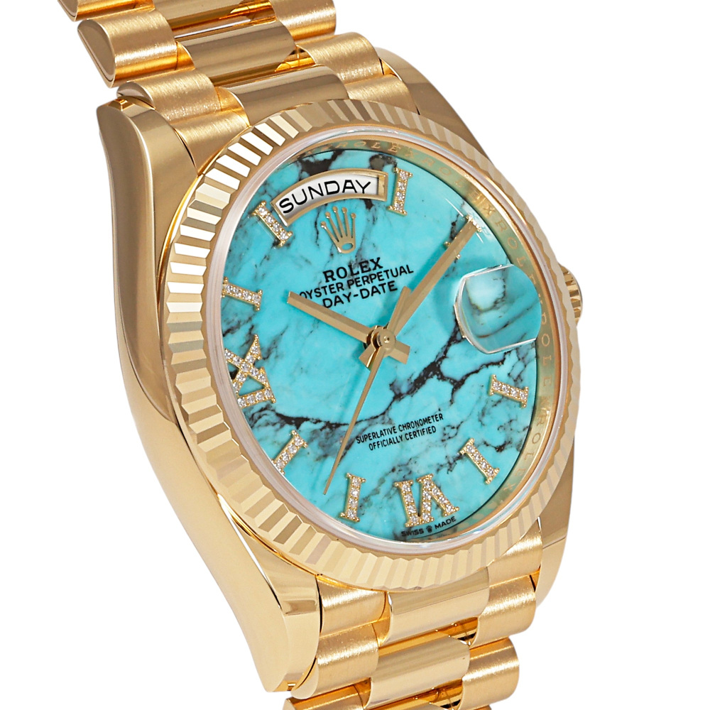 ロレックス デイデイト 128238.TQRMDPR ターコイズ ターコイズブルー