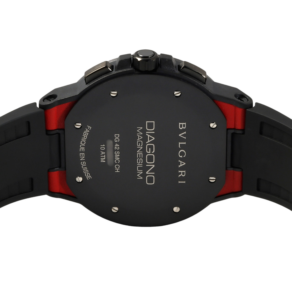 新品] ブルガリ ディアゴノ DG42C9SMCVDCHレッド マグネシウム クロノ