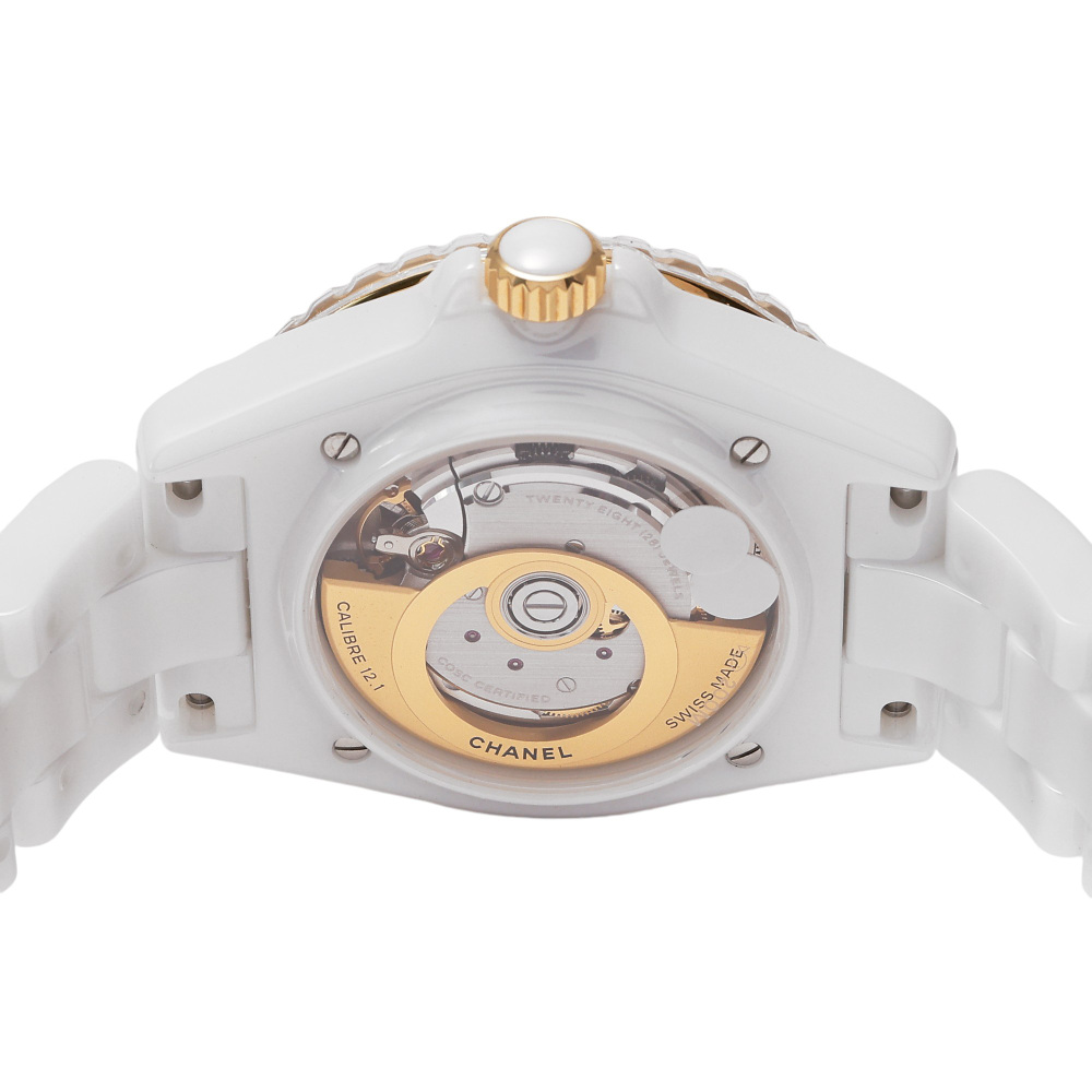 新品] シャネル J12 H9540ホワイト/アラビア セラミック デイト表示
