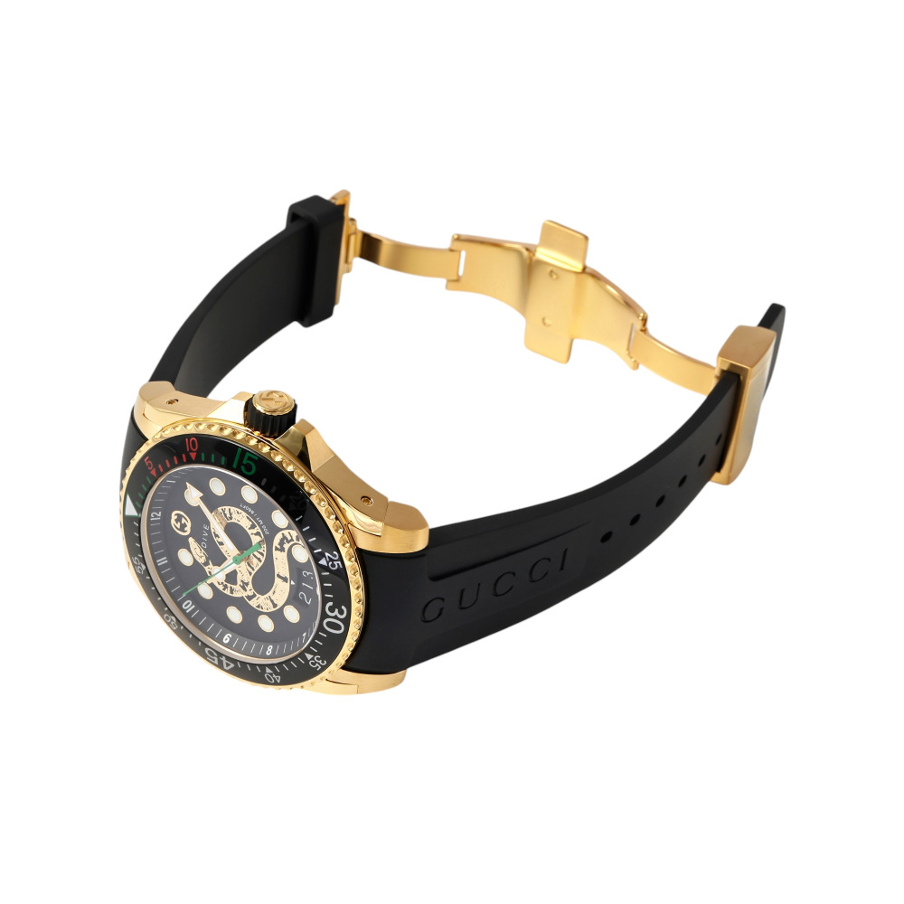New] Gucci Dive YA136219black Stainless steel (PVD processing