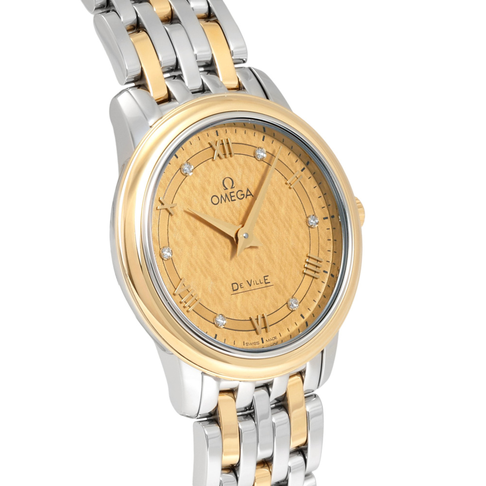 OMEGA De Ville オメガ デ・ヴィル レディースクォーツジャンク扱い 新品] オメガ デ・ヴィル 42420276058004シャンパン ダイヤモンド