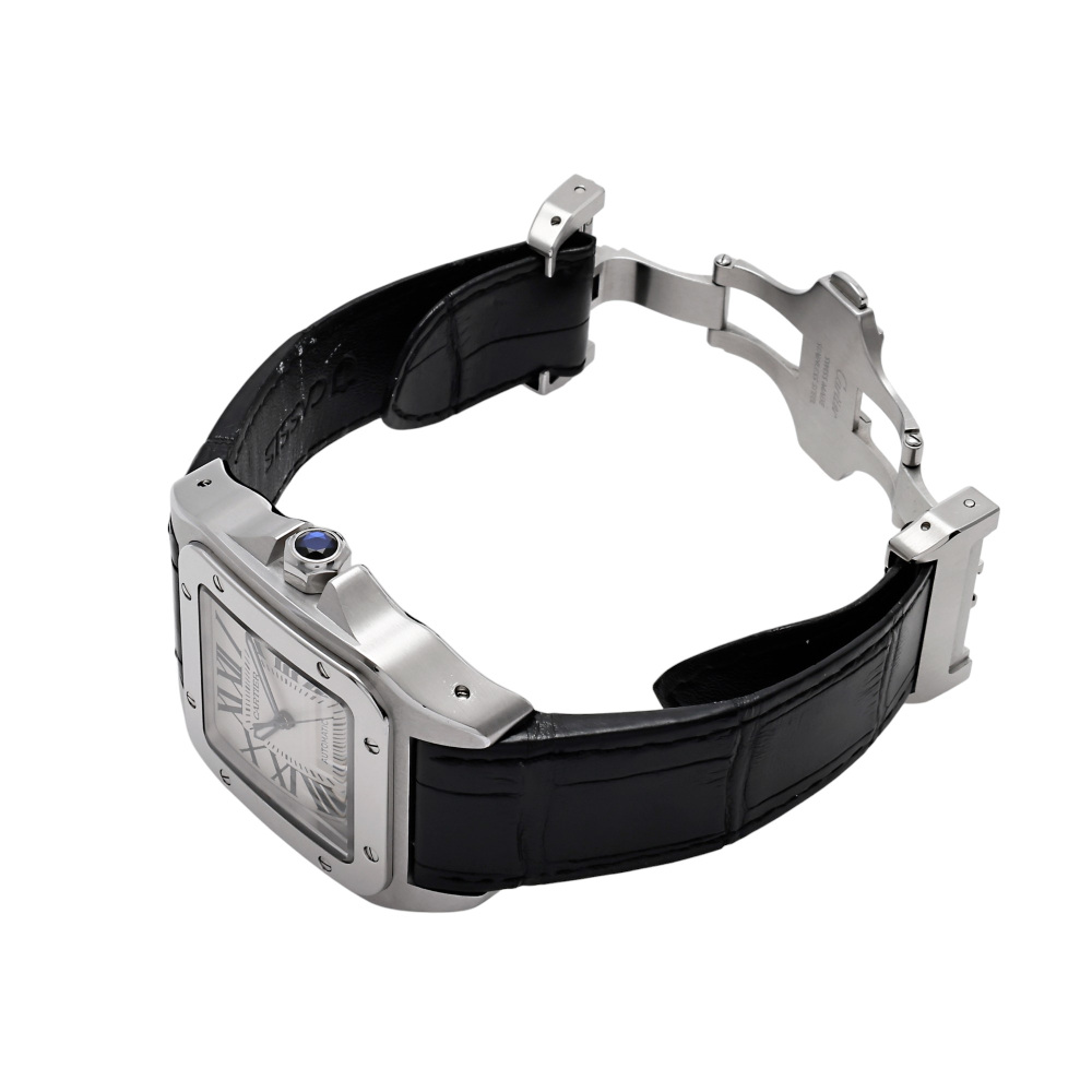 【1円スタート】Cartier【カルティエ】サントス 100 LM W20073X8 メンズ ウォッチ 腕時計 白文字盤 オートマ 自動巻き 替えベルト カルティエ CARTIER W20073X8 サントス100LM 自動巻き メンズ_877229